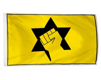 Bandera del partido político Israel Kach y Kahane Chai, pancarta de tapiz, cueva del hombre