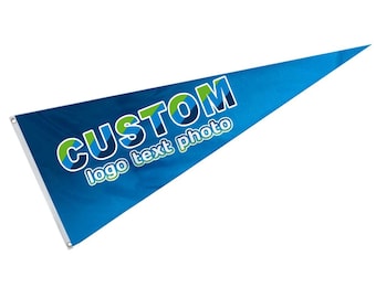 Bandera de banderín personalizada: decoración deportiva personalizada, 30 x 76 cm, nailon 420D resistente