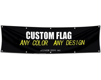 Bandera de béisbol y fútbol de carreras de autos personalizada: decoración deportiva personalizada