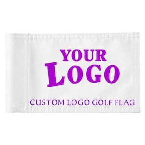 Flaga golfowa z personalizowanym logo | Spersonalizowany tekst, nylon 420D, rękaw
