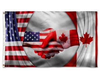Canadian USA Friendship Flag Tapestry banner Man cave