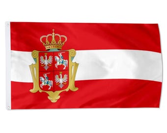 Bandera de la Commonwealth de Polonia y Lituania, pancarta de tapiz, cueva del hombre