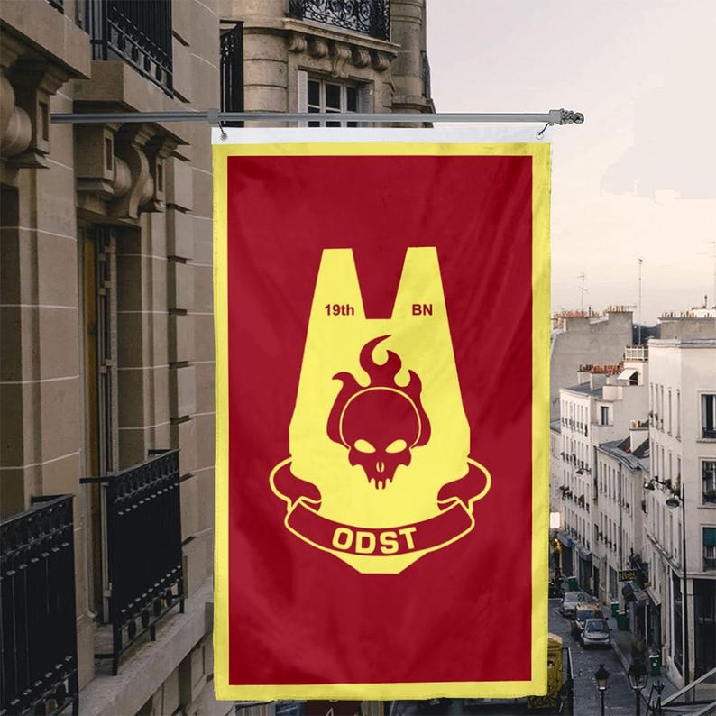 Orbital Drop Shock Troopers ODST Flag Vertical Tapestry Banner Man Cave ...