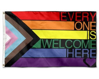 Todos son bienvenidos aquí Bandera Tapiz Banner Cueva del hombre