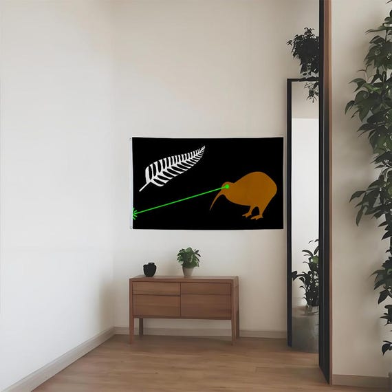 New Zealand Kiwi Flag Tapestry Banner Man Cave - Etsy
