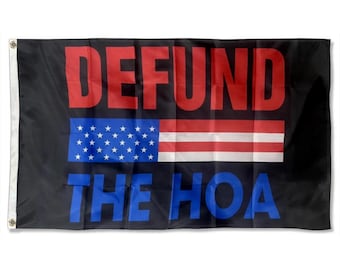 Defund The HOA Flag Tapestry banner Man cave