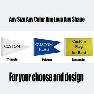 Bandera de barco personalizada, banderín personalizado de nailon 420D resistente