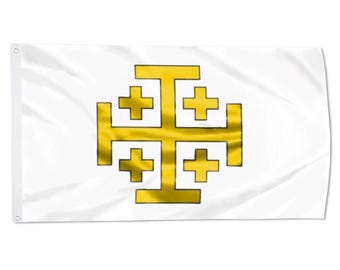 Bandera del Reino de Jerusalén Tapiz Banner Cueva del hombre