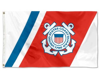 Bandera de la Guardia Costera de EE. UU. Banderas de la Guardia Costera de EE. UU. Bandera de tapiz Cueva del hombre
