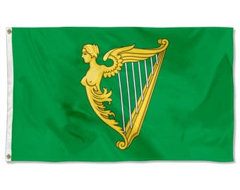 Bandera de Irlanda 1798-A Arpa verde Banderas Estandarte de tapiz Cueva del hombre