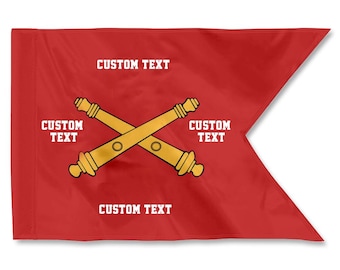 Feldmilitär benutzerdefinierte Guidon-Flagge: 20 x 27 Zoll doppelseitiges 3-lagiges personalisiertes Banner