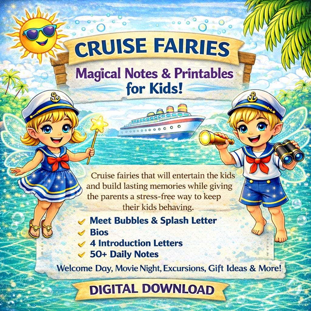 Cruise Vacation Must-Have for Kids & Parents: Download- Ready to Print or Editable Version