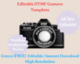 DTMF Camera Template | Editable Canva Design (Instant Download)