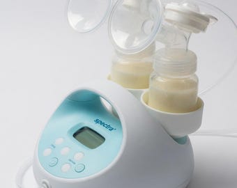 Spectra S1/S2 dubbele borstkolfhouder met flens en fles