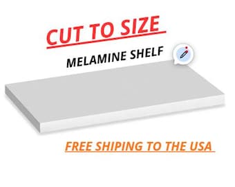 Custom Cut White Melamine Cabinet Shelf - 3/4" Thick