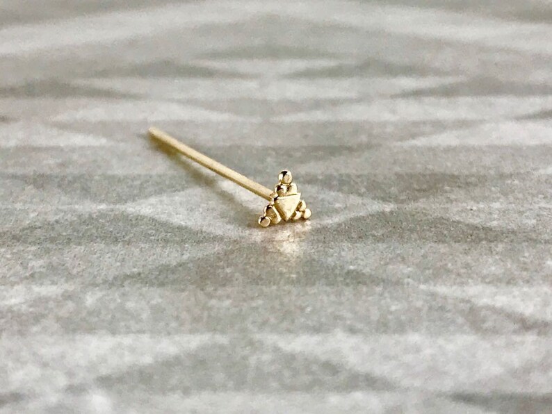 Tuli Nose Stud. 14k Gold Nose Stud. Threadless End Stud. Ear Etsy UK
