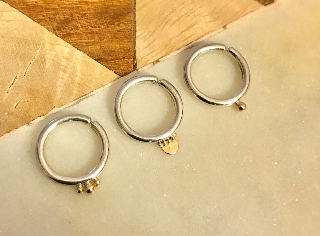 3Sisters. Set of Nose Rings. Septum Rings. Lip Rings. Sleeper Etsy
