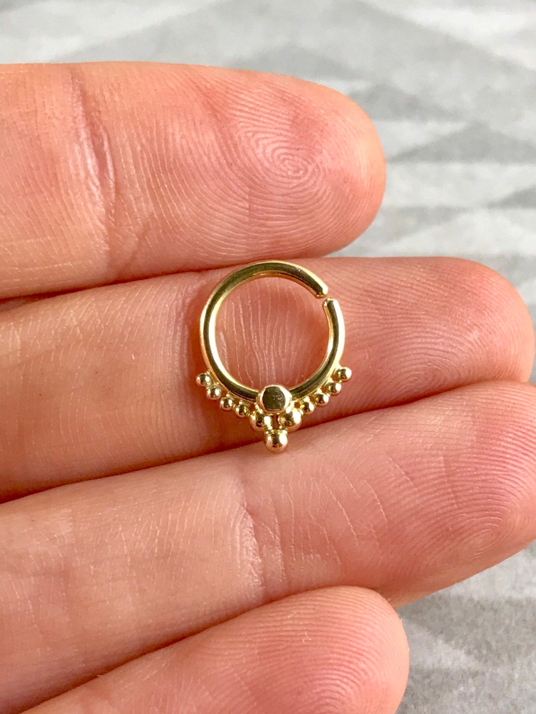 SHASHI. Beleaf Jewelry. Septum Ring. Nose Ring. Button Ring. Cartilage