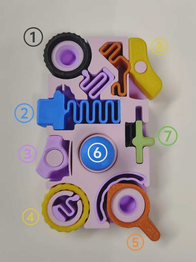 8 in 1 Fidget Toy Print in Place --- 3D Printer Files Model STL 3MF - Etsy