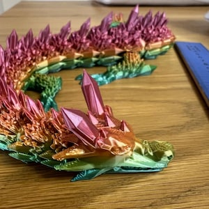 Dragon de cristal articulé Flexi Impression sur place --- Fichiers pour imprimante 3D modèle STL 3MF