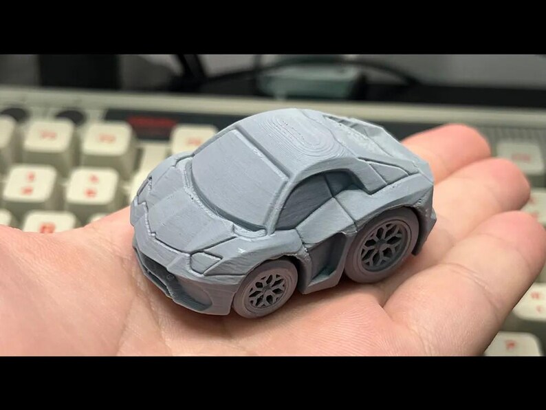 Flexi Cartoon Lamborghini Sports Car Fidget Print in Place Kids Toy ...