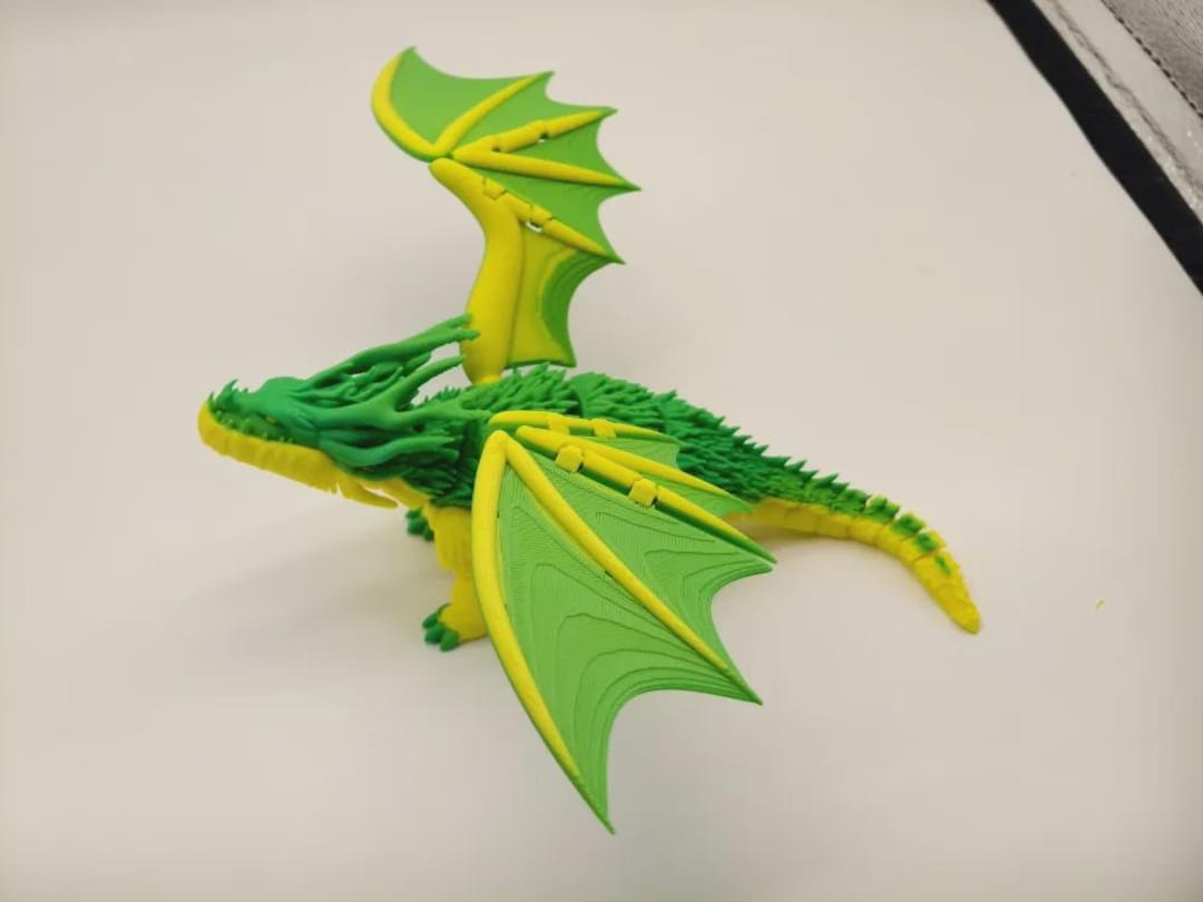 Articulated flexi Foreverwing Dragon Fidget Print in Place No Supports ...