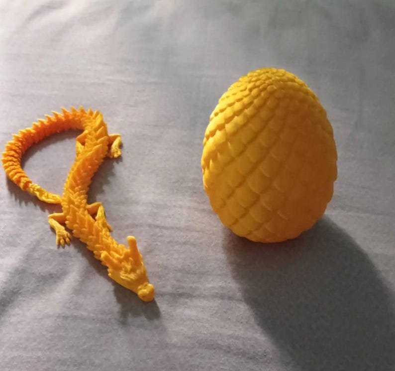 Articulated flexi Chinese Dragon Dragon Egg Print in Place --- 3D ...
