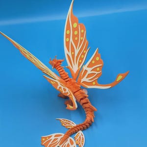 Gelede Flexi vlindervleugels Flying Dragon kindercadeaus eenvoudig model --- 3D-printerbestanden model STL 3MF