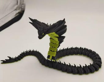 Przegubowy wąż Fidget Flexi Black Anaconda Wydruk na miejscu --- Pliki drukarki 3D Model STL 3MF