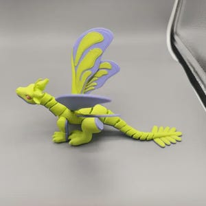Articulated Flexi Butterfly-winged fairy dragon Print in place No supports kids toy gift  --- 3D Printer Files model STL 3MF