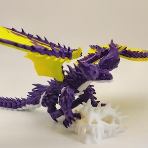 Gelede Flexi Monster Hunter Nergigantische draak Fidget Print in place kinderspeelgoed cadeau eenvoudig --- 3D-printerbestanden model STL 3MF