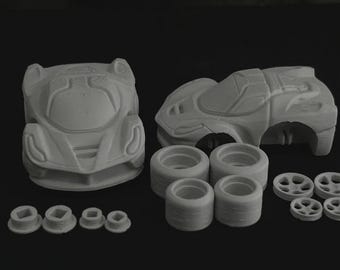 Cartoon Ferrari LaFerrari car Assemblable toys thetires aremovable simple model kids toy --- 3D Printer Files model STL 3MF