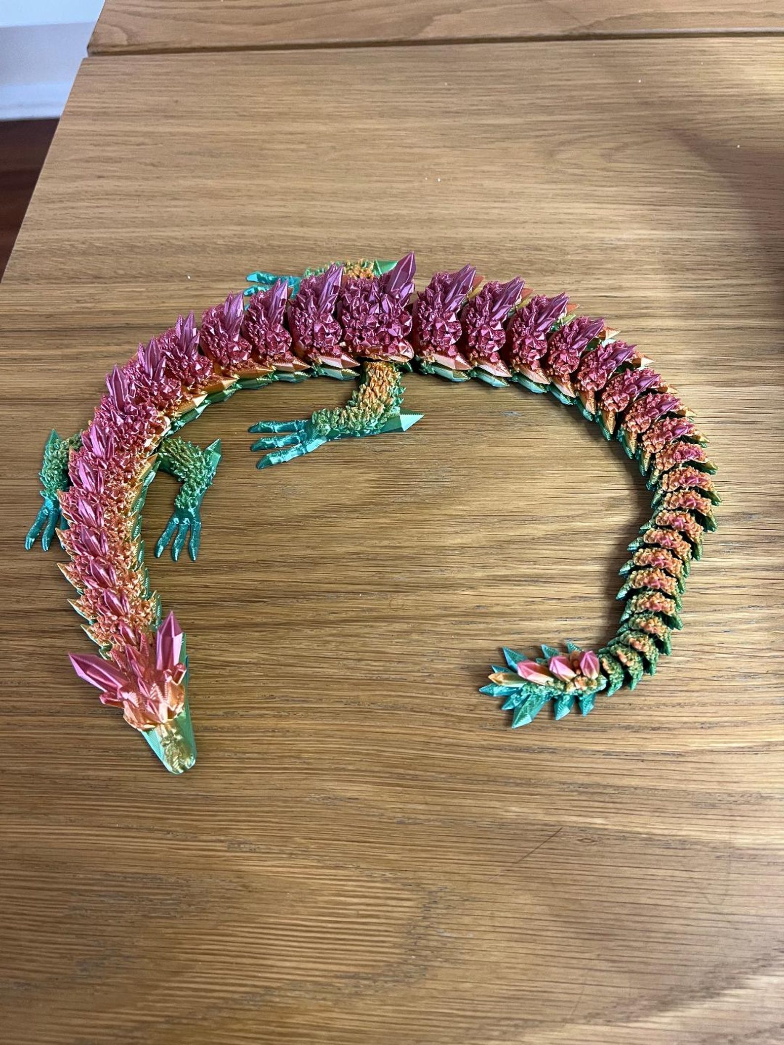 Flexi Articulated Crystal Dragon Print in Place --- 3D Printer Files ...