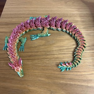 Flexi Articulated Crystal Dragon Print in Place --- 3D Printer Files ...