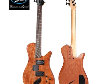 Fanned fret 7string (3 bass strings+4 guitar strings) electric guitar