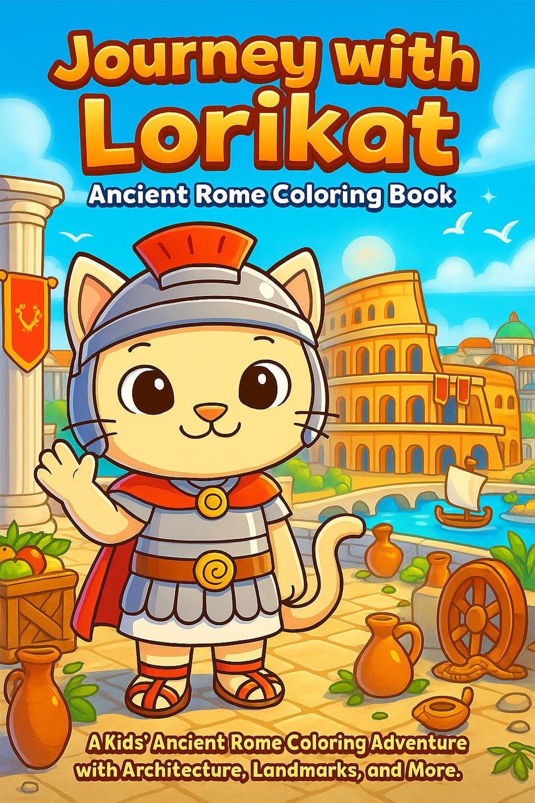 Ancient Rome Coloring Book for Kids | Lorikat Adventure (PDF Digital ...