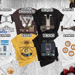 StarWars Characters Halloween Costume Shirt, Baby Yoda Darth Vader Storm Trooper Han Solo, Galaxy's Edge Shirt, Disneyland Trip 2026 image 1