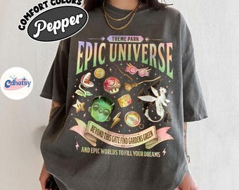Epic Universe Fan Comfort Colors Shirt, Funny Family Theme Park Trip TShirt, Orlando Park 2026 Family Tee
