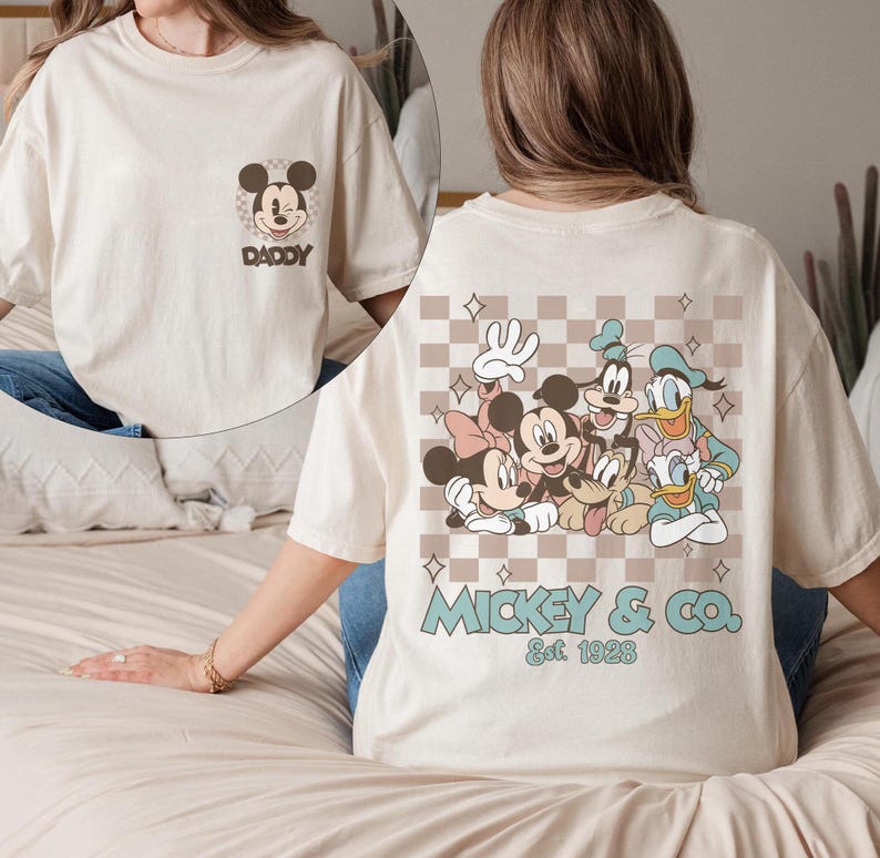 Custom Mickey & Co Shirt, Retro Mickey and Friends Shirt, Retro Disneyland Trip Shirt, Mickey Shirt, Disneyland Family Vacation Shirt image 4