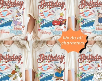 Personalized Disneyland Birthday Cruise Shirt, Mickey and Friends Family Birthday Cruise Shirt, Birthday Girl, Birthday Boy Family Cruise