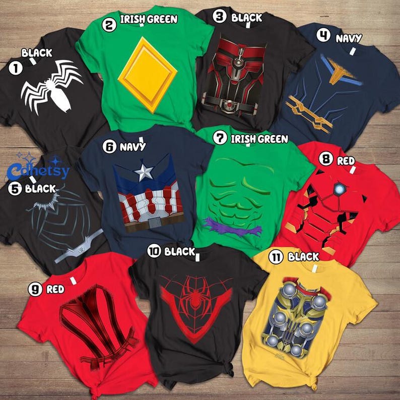 Camiseta de Halloween con disfraz de Avengers Endgame, camiseta de Spiderman, Iron Man y Capitán América, camiseta para fiesta de cosplay de superhéroes 2026 imagen 1