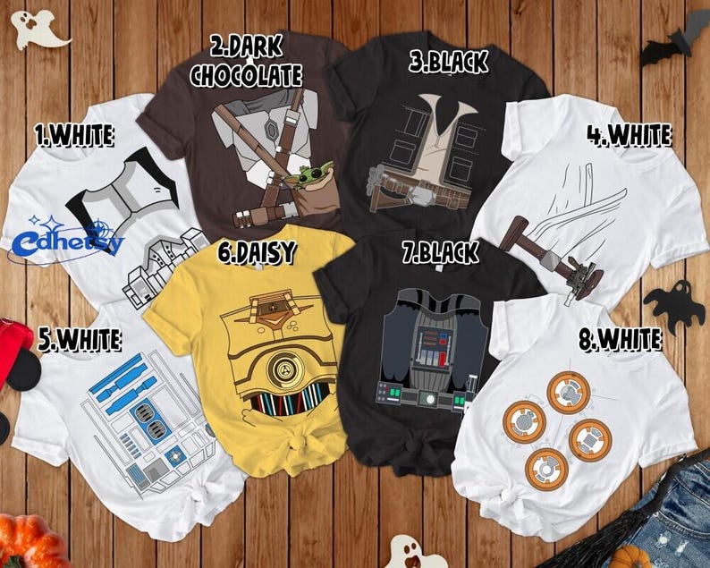 StarWars Characters Halloween Costume Shirt, Baby Yoda Darth Vader Storm Trooper Han Solo, Galaxy's Edge Shirt, Disneyland Trip 2026 image 7