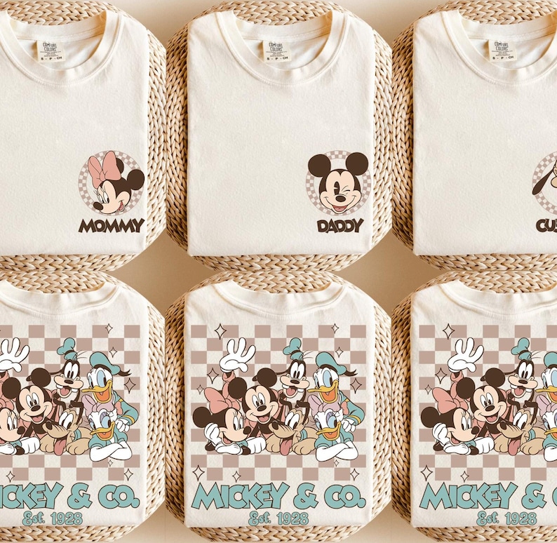 Custom Mickey & Co Shirt, Retro Mickey and Friends Shirt, Retro Disneyland Trip Shirt, Mickey Shirt, Disneyland Family Vacation Shirt image 1