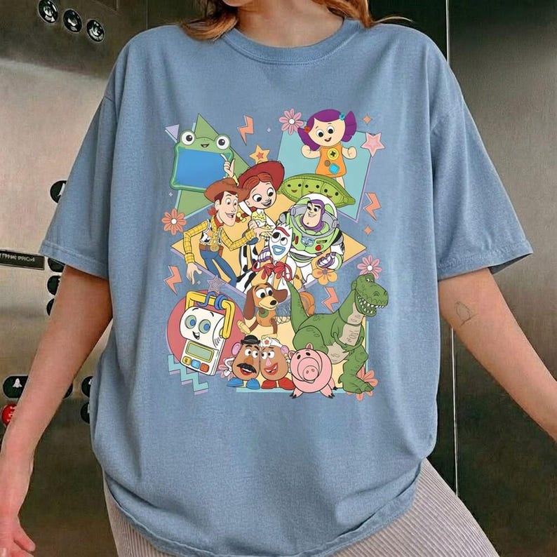 Retro Toy Story 5 You've Got A Friend In Me T-Shirt, Buzz Lightyear, Woody, Rex, Lilypad, Smarty Pants Tee, Disneyland Family Matching Trip immagine 4