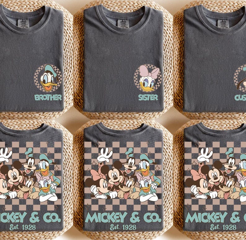 Custom Mickey & Co Shirt, Retro Mickey and Friends Shirt, Retro Disneyland Trip Shirt, Mickey Shirt, Disneyland Family Vacation Shirt image 3