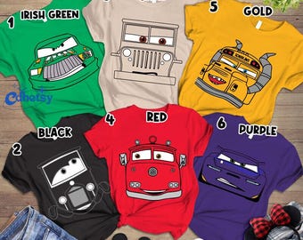 Camisetas a juego para disfraz de Halloween de Cars de Disneyland, camiseta de Cars de Disneyworld, camiseta de Halloween de Cars Pixar, camiseta grupal de Cars, vacaciones en Disneyland