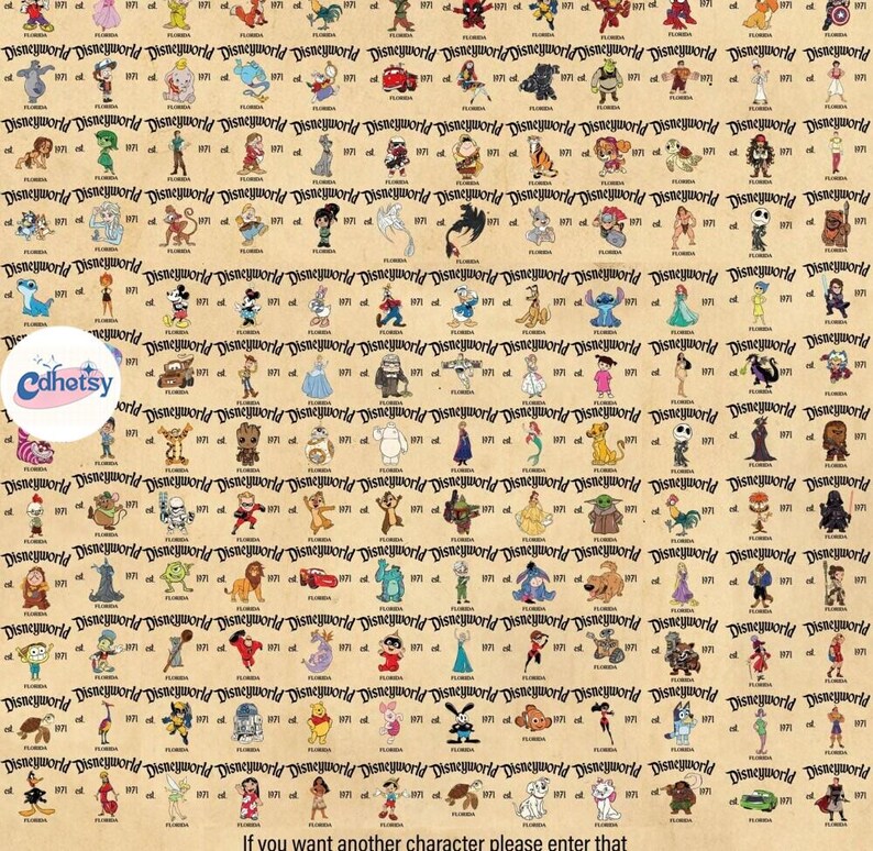 Custom Disneyworld All Characters Est 1971 Shirt, Disneyworld Florida 2026 Tee, WDW Holiday Trip Shirts, Disneyland Family Matching Tee image 5