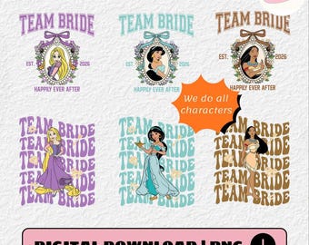 Disneyland Princess Bride PNG, Bridal Party Disneyland PNG, Bachelorette Digital File, Disneyland Bride Team PNG, Bachelor Wedding Party