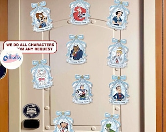 Todos los imanes de cruceros de las Princesas Disneyland, Coquette Bow, Stitch de Toy Story, Marie de Los Aristogatos, Imanes para puertas de camarotes de DisneyWish Wonder