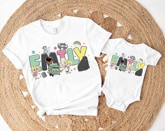 Custom Name Trash Truck Tee, Trash Truck Dad Mom Sis Bro Shirt, Family Birthday Party Trash Truck, Trash Truck T-Shirts
